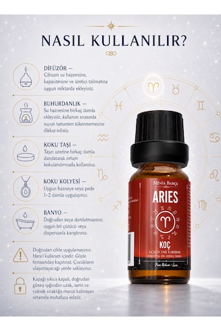 Minia Bahçe Koç Burcu Uçucu Yağ Karışımı 10 ML