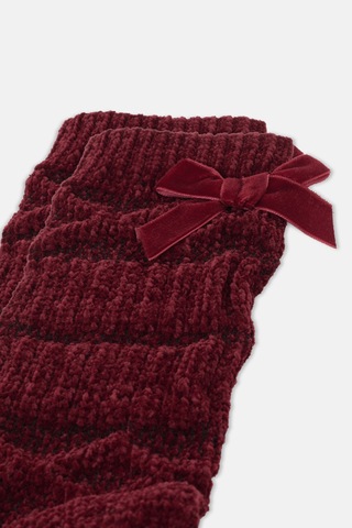 Suwen Fluffy Velvet Ribbon Soket Çorap Wss12010288102 Bordo