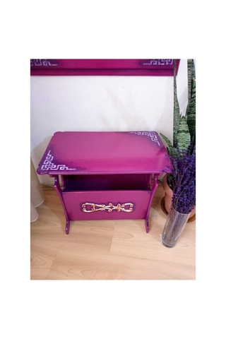 Flört Rengi Gazetelikli Sehpa Fuşya