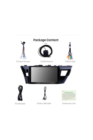 Toyota Corolla 2014 Multimedya Navigasyon Usb Kamera Carplayer 6 Ram