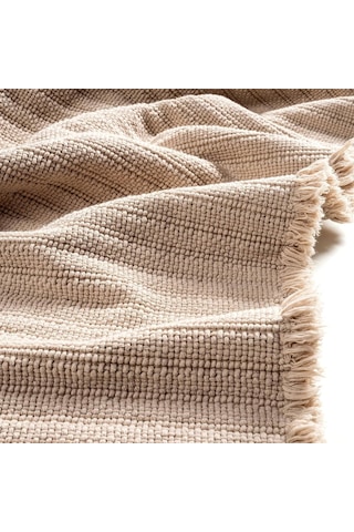 Costa Saçaklı Çizgili Pamuk%100 Pamuk Kilim 90x140 Cm Kum Rengı Çok Renkli