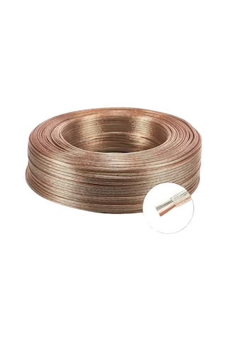 Kalaylı Bakır Kordon Kablo 2x0.22mm 2 Pin Jst Şeffaf Montaj Kablosu 2 Li Şerit Led Kablosu 100 Metre
