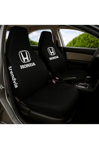 Honda Uyumlu Siyah Renk Penye Kumaş Oto Koltuk Kılıfı Takımı Ön Ve Arka Servis Kılıfı Seti