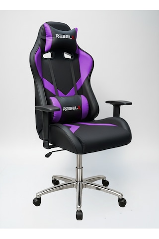 Oyuncu Koltuğu Basic Krom Ayak Mor Renk