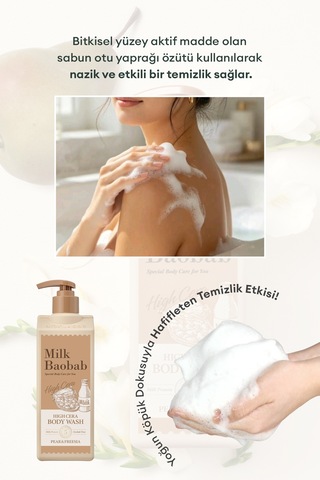 Kuru Ciltlere Özel Yoğun Nemlendirici Duş Jeli Mılk Baobab High Cera Body Wash Pear&freesia Armut