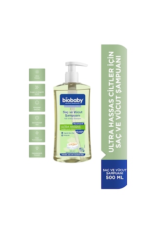 Biobaby Ultra Hassas Saç Ve Vücut Şampuanı 500 ml Prebiyotik Alman Papatyası - Organik Içerik