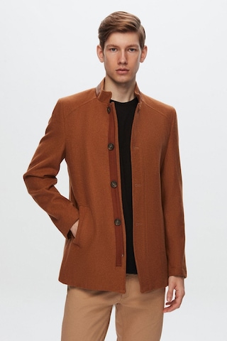 D's Damat Ds Damat Regular Fit Camel Dik Yaka Kaşe Kaban 1HCK78ORT5033 Camel