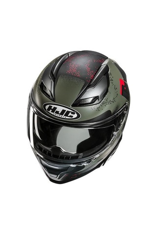 Hjc F71 Faco Mc1sf Kapalı Motosiklet Kaskı Askeri Yeşil Çok Renkli