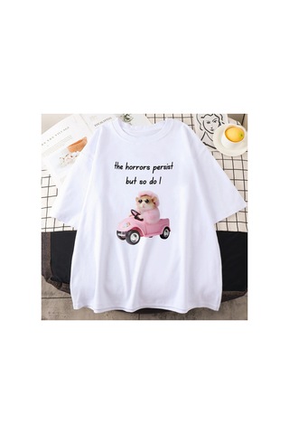 Tarzsokak Beyaz Lar Kawaii Grafik Üzgün Hamster Korku Devam Ama Ben Sevimli