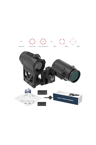 Vector Optics Scrapper 1x25 Mrt Red Dot & Paragon 3x Magnifier Entegre Tek Parça Picatinny Montaj Set