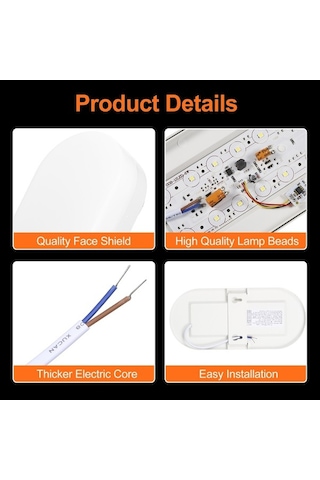 Besthome1 8w 6500k Akıllı Ses Işık Kontrollü Duvar Lambası, Nem Suya Dayanıklı Koridor Merdiven Otomatik Tetiklemeli Diğer