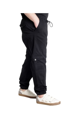 Mode Xl Büyük Beden Erkek Keten Kargo Jogger Valencia 21911 Siyah Siyah