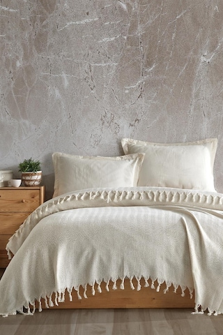 Viaden Berlino Çift Kişilik Pike 200 x 230 Ekru