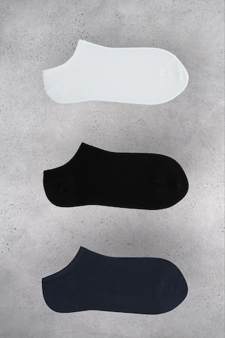 Nıklaus Bamboo Erkek Patik 3'lü Paket Siyah/beyaz/lacivert Çorap