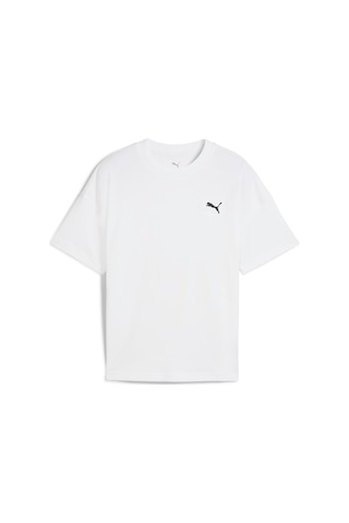 Puma Wardrobe Ess Genç Geniş Kesim Tişört 629895 02 Beyaz