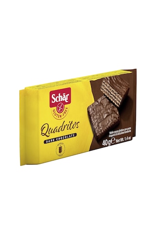 Schar Quadritos Glutensiz Çikolata Kaplamalı Gofret 10 x 40 G