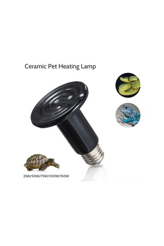 Qingmipy Evcil Hayvan Isıtma Lambası - 150w Seramik Ampul, E26/e27 Taban, Taşınabilir