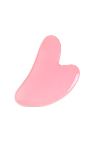 Yifomall Pembe Kalp Şekilli Gua Sha Taşı - 83x53mm Boyutunda Rahatlatıcı Masaj Aleti