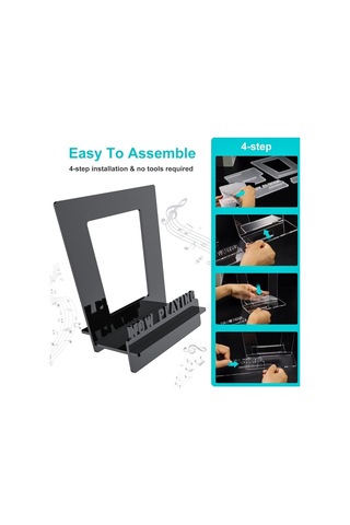 Sones Akrilik Kayıt Defteri Depolama Ekran Standı Siyah