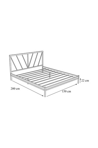 Metalia Gm 227 Gözde Duxlex Metal Karyola Siyah 150X200
