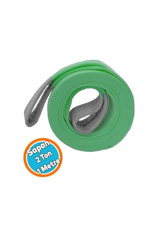 Tr Sapan Polyester Spanzet 2 Ton 1 Metre Yeşil Sağlam Yük Kaldırma Taşıma İndirme Halat