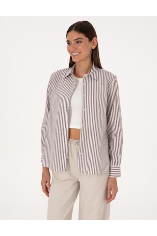 Pierre Cardin Kadın Kahverengi Gömlek Desenli 50318226-vr029 Kahverengi