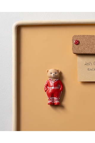 Madame Coco Jolie Bear Magnet - Kırmızı - 4x8 Cm 8684427186930