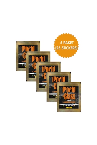 Toyika Panini Lisanslı World Class 2024 Koleksiyon 5 Paket 25 Stickers Çıkartma