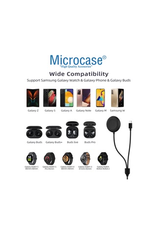 Samsung Uyumlu Watch 2in1 Manyetik Şarj Aygıtı + Type-C USB Kablo AL3429