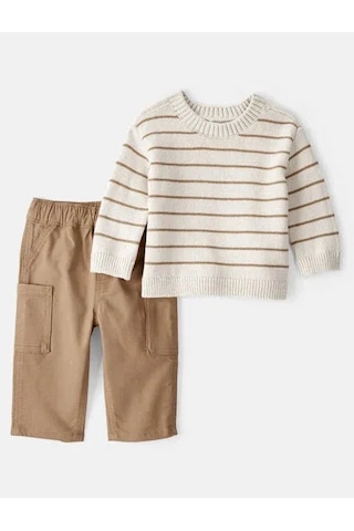 Erkek Bebek 2'li Set Ctr-1t604210 Ekru