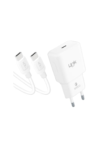LinkTech T455E PD 20 W Type-C to Type-C Kablolu Şarj Aleti Set