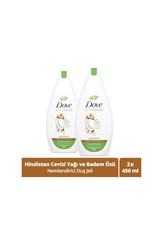Dove Hindistan Cevizi ve Badem Özü Nemlendirici Duş Jeli 2 x 450 ML