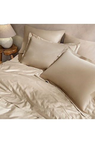 Linens Mix&match Pamuk Çift Kişilik Saten Nevresim Kılıfı Camel Camel