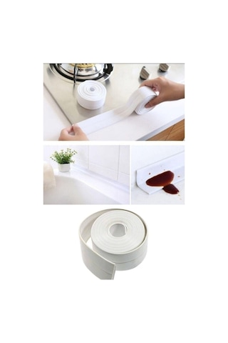 Sızdırmazlık Bandı Banyo Mutfak Lavabo Küvet Duş Teknesi Su Geçirmez Kenar Bant (320 Cm)