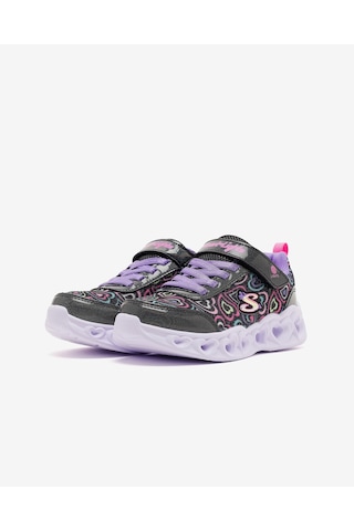 Skechers Heart Lıghts Büyük Kız Çocuk Siyah Işıklı Spor Ayakkabı 303257l Bkmt Siyah