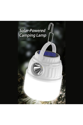 Suofeng Güneş Enerjili Dışarıda Kullanıma Uygun Sulama Dayanıklı Fener, Kamp, Gece Pazarı Ve Acil Durum Aydınlatması Beyaz