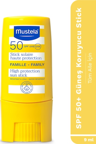 Tüm Aile İçin Spf 50 Çok Yüksek Koruma Faktörlü Güneş Stick 9 Ml