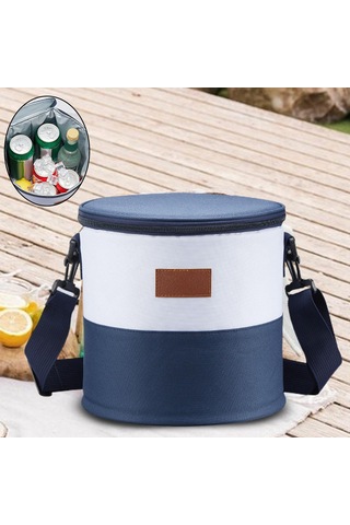 Suntek Yalıtımlı Soğutucu Çanta Park Günlük Geziler Piknik Beyaz - Mavi