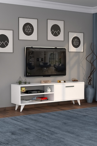 Evora Tv Ünitesi Beyaz Beyaz