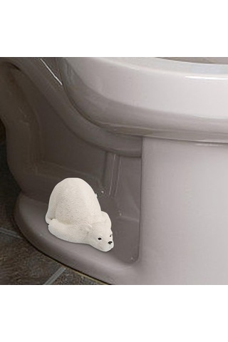 Trendooze Beyaz Dekorasyon Kutup Ayıları Wc Cıvatası Kapağı Beyaz