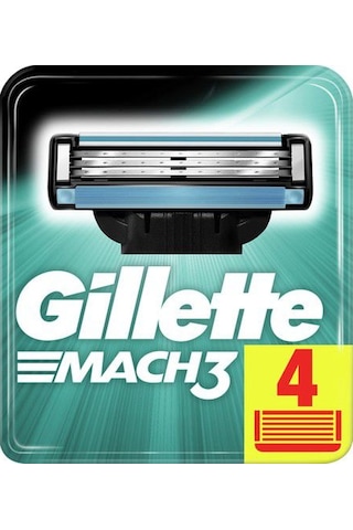 Gillette Mach3 Yedek Başlık 4'lü