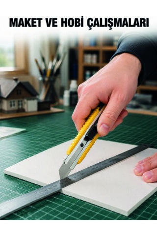 5 Adet Metal Falçata Seti Ergonomik Saplı Çelik Maket Bıçağı Koli