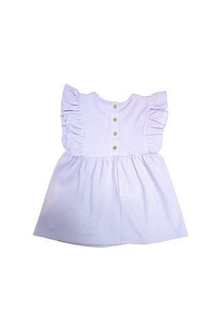 Kolu Fırfırlı Kız Çocuk Elbise LİLA