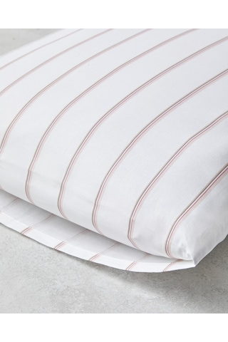 English Home Serene Stripes Pamuklu 2'li Yastık Kılıfı 50x70 Cm Pembe Pembe