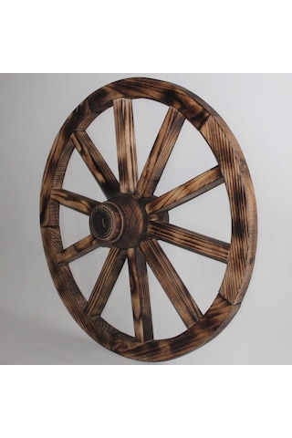 Otantik Ahşap At Arabası Tekeri 70 Cm.(Ahşap 2) Diğer