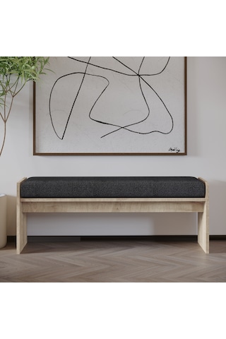 Pearl Bench Modern Tasarım Antre, Mutfak, Yatak Odası, Balkon Oturma Bankı, Kolay Kurulum Safir Meşe