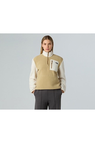 The North Face W Yumiori 1/4 Zip Kadın Outdoor Çeyrek Fermuarlı Polar Üst Nf0a8e893cg1 Haki Haki