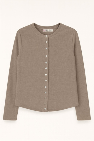 4771 Kadın Örme Basic Selanik Hırka Vizon VIZON