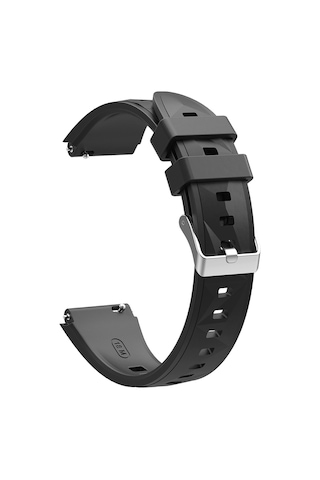 Kilifone - Huawei Gt4 41mm Uyumlu - Kordon 18mm Silikon Kordon Strap Kayış Krd-129 - Beyaz