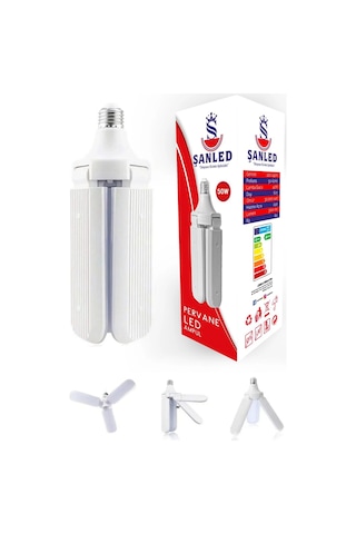 3 Kanatlı Pervane 48w Ampul Beyaz Işık- 5 Adettir 5 Adet